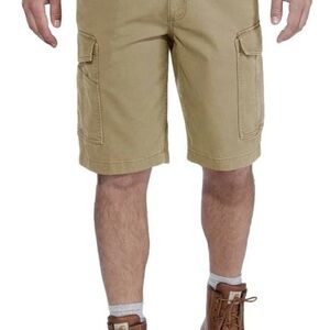 Carhartt Mens Canvas Rugged Flex Relaxed Fit Canvas Cargo Shorts, Khaki, Size 44